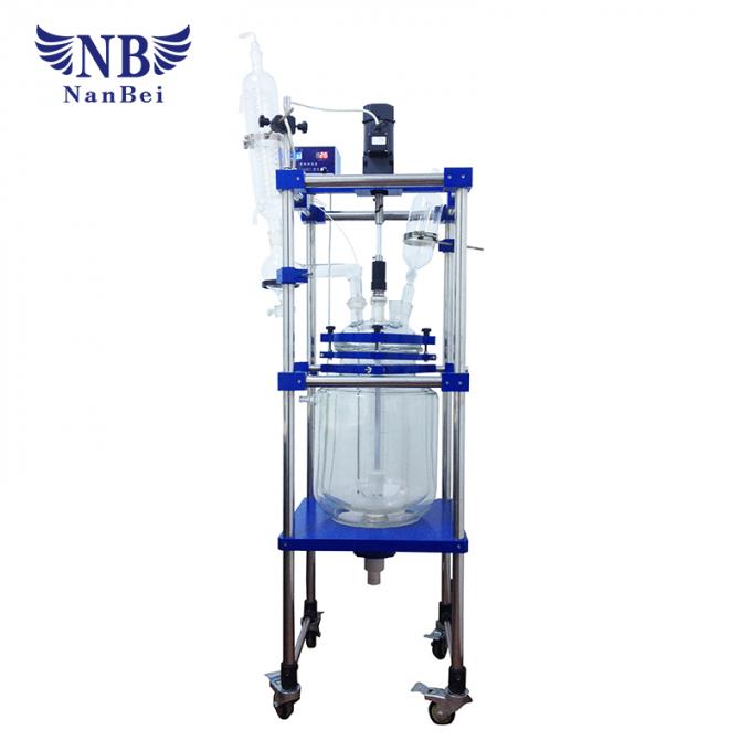 Laboratory Jacketed Double Glass Type Glass Reactor 0