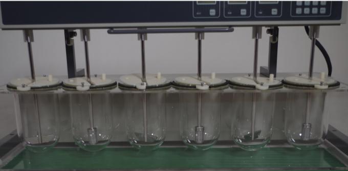 Smart Flip Dissolution Drug Testing Instrument Medical 6 Glass Cups 6 Railings 2