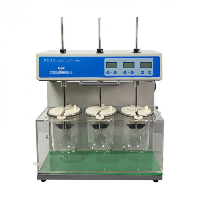 Medical 3 Vessels Dissolution Tester Speed Accuracy Plus Or Minus 2rpm 0