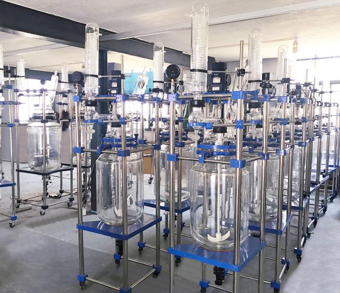 10L Lab Chemical Vacuum Double Layer Mixing Glass Reacor 1