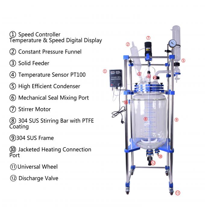 100L Lab Chemical Reactor Double Layer 0