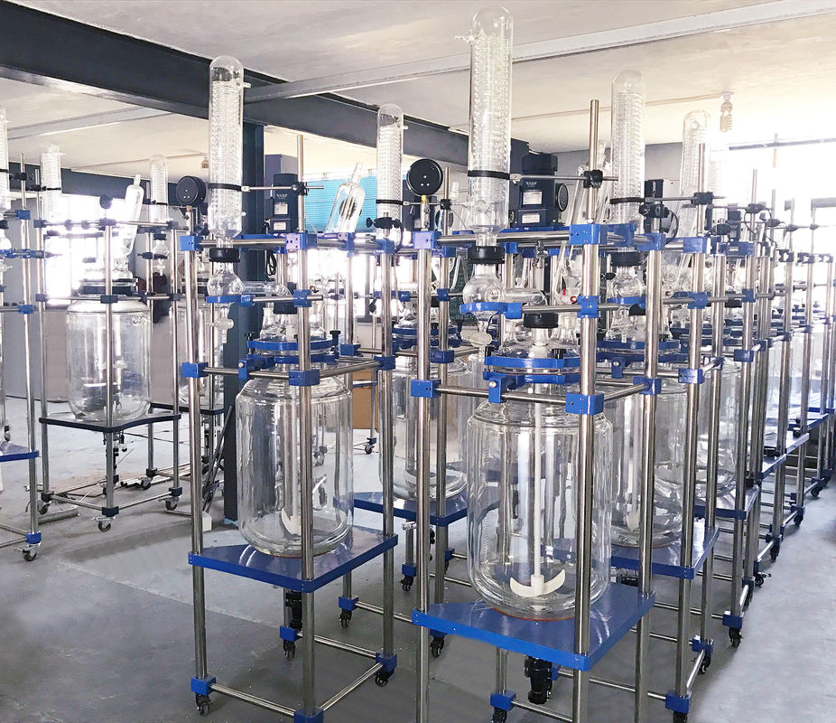 Heater / Chiller Optional Type Chemical Jacketed Glass Reactor