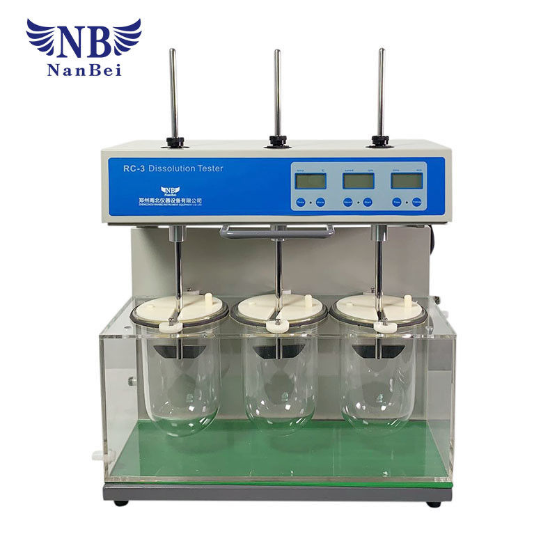 Medical 3 Vessels Dissolution Tester Speed Accuracy Plus Or Minus 2rpm