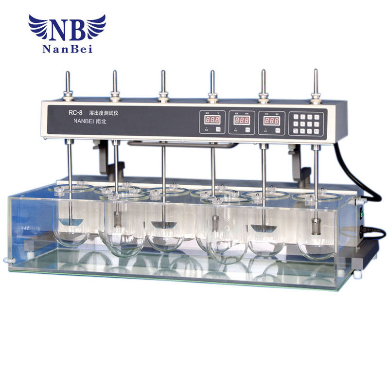 8 Vessels Dissolution Drug Testing Instrument , Pharmaceutical Tablet Test Machine