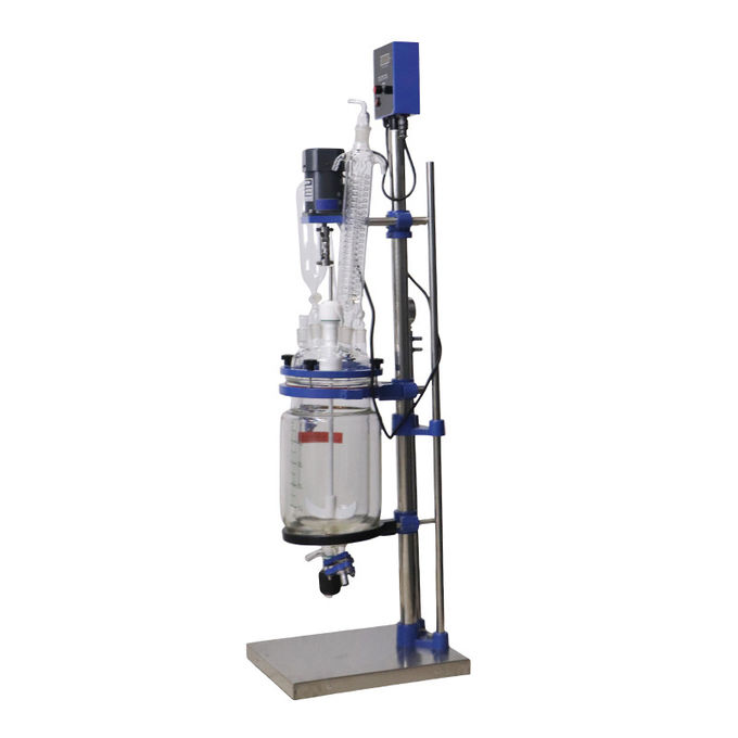 Double Layer Lab Chemical 5L Jacketed Glass Reactor 0