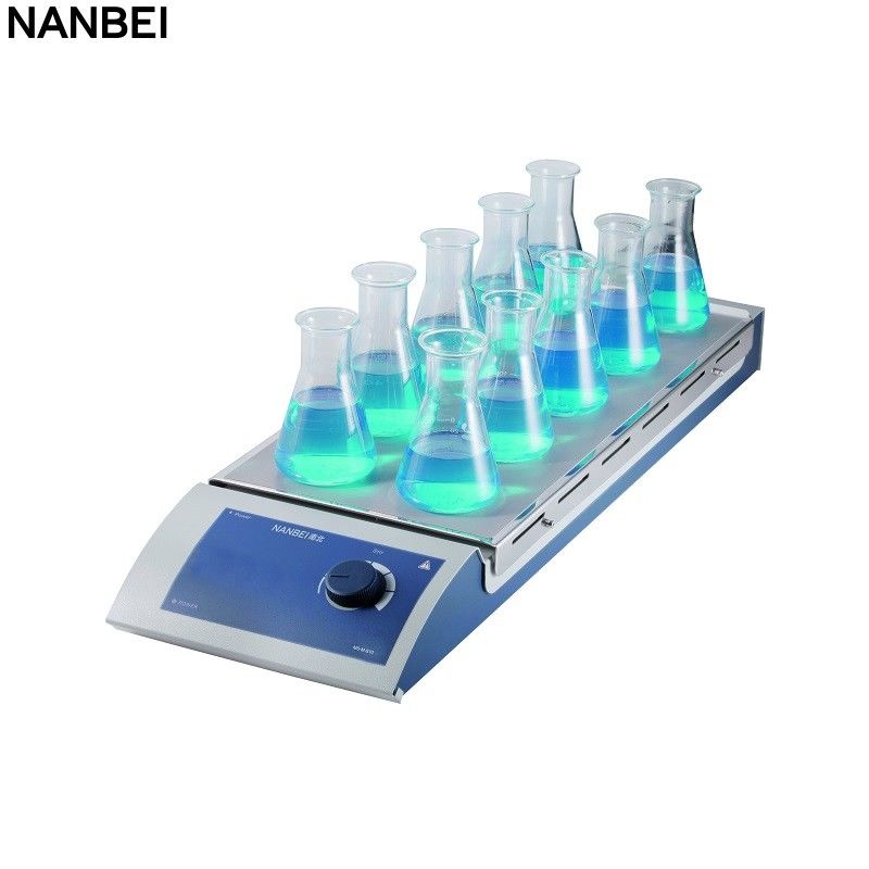 10 Channel Heated Magnetic Stirrer Laboratory Instrument 1100rpm
